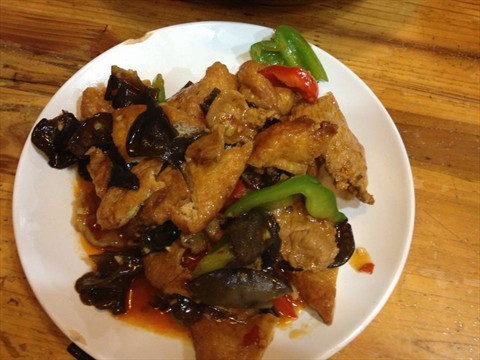 Stir-fried Tau Pok with Veggies