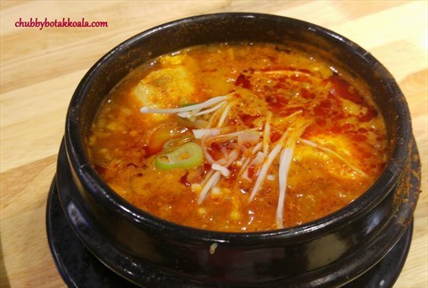 Sundubu Jjigae (All time favourite spicy tofu, clams and mince pork stew)